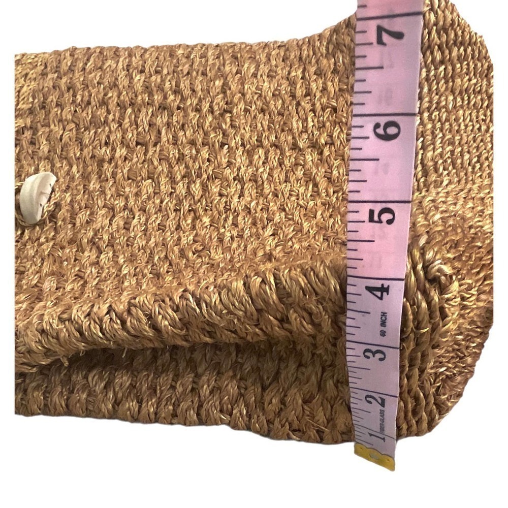 Boho Woven Straw Purse Beach Vacation Tan Bag Resort Tropical - Picture 10 of 12
